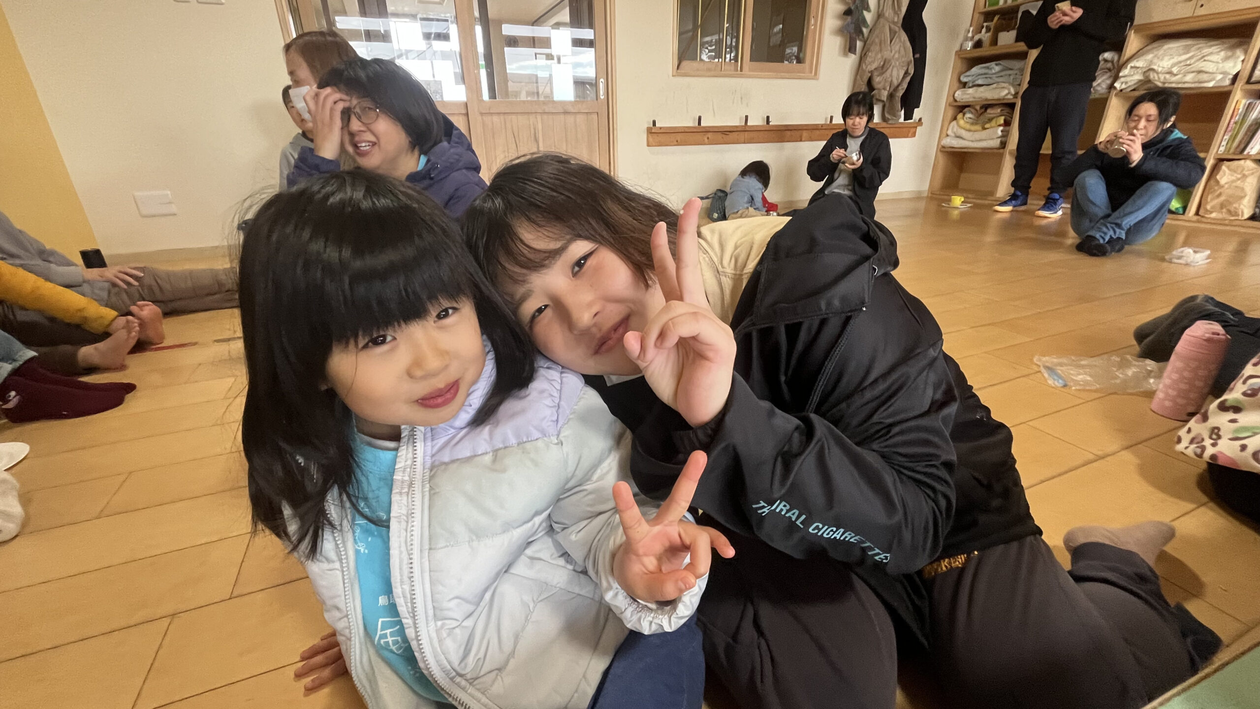 鳥取森のようちえん風りんりん・絶世の美室・スタッフ保護者子どもみんなで大掃除